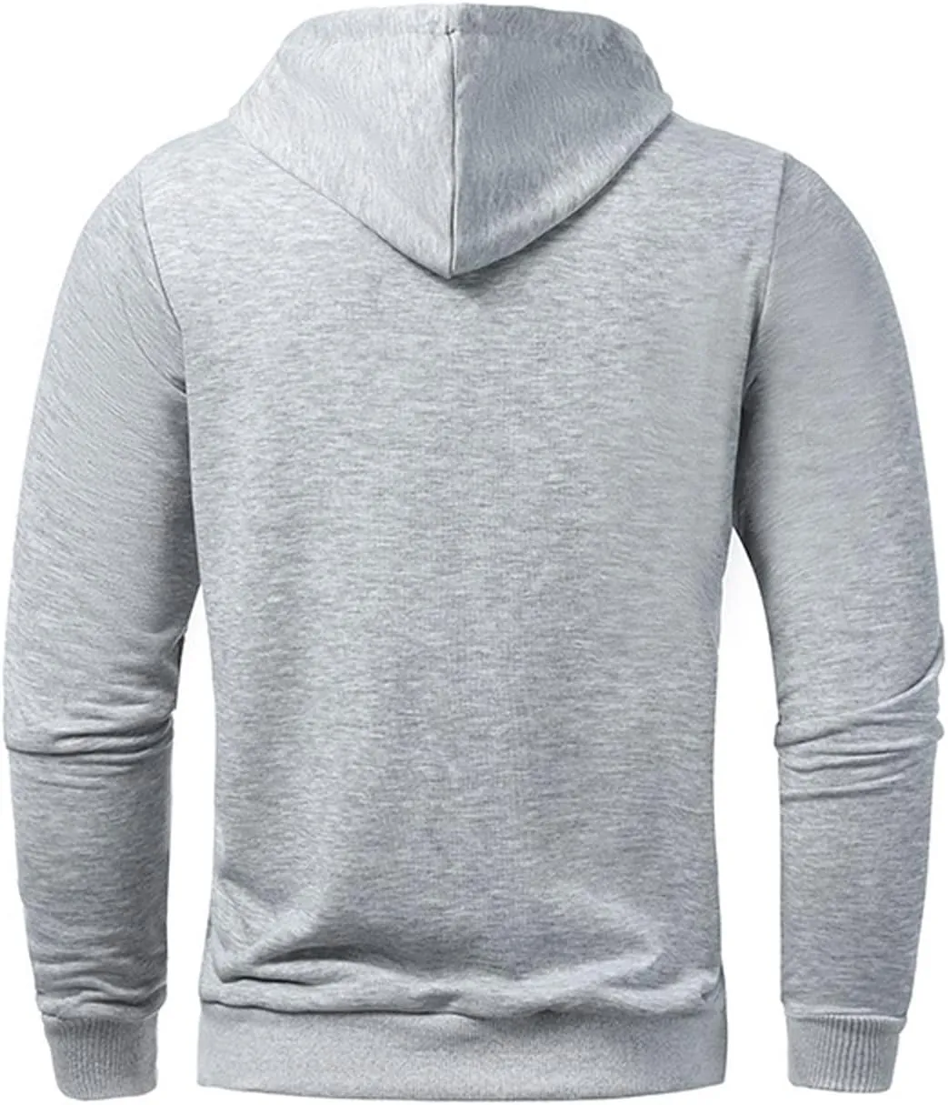 Ymosrh Men's Hoodies Pullover Lightweight Gym Athletic Sweatshirt Fashion Pullover Hooded With Pocket Sweatshirt, L-3XL