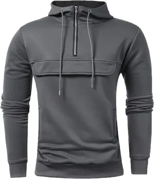 Ymosrh Men's Hoodies Pullover Lightweight Gym Athletic Sweatshirt Fashion Pullover Hooded With Pocket Sweatshirt, L-3XL