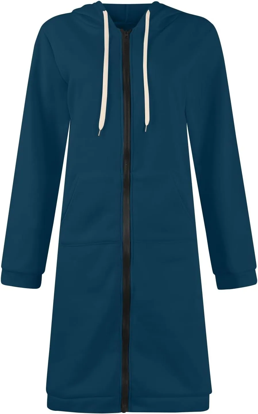 Zip Up Hoodie Women Long Sleeve Oversized Sweatshirts Casual Lightweight Fleece Jackets With Pockets
