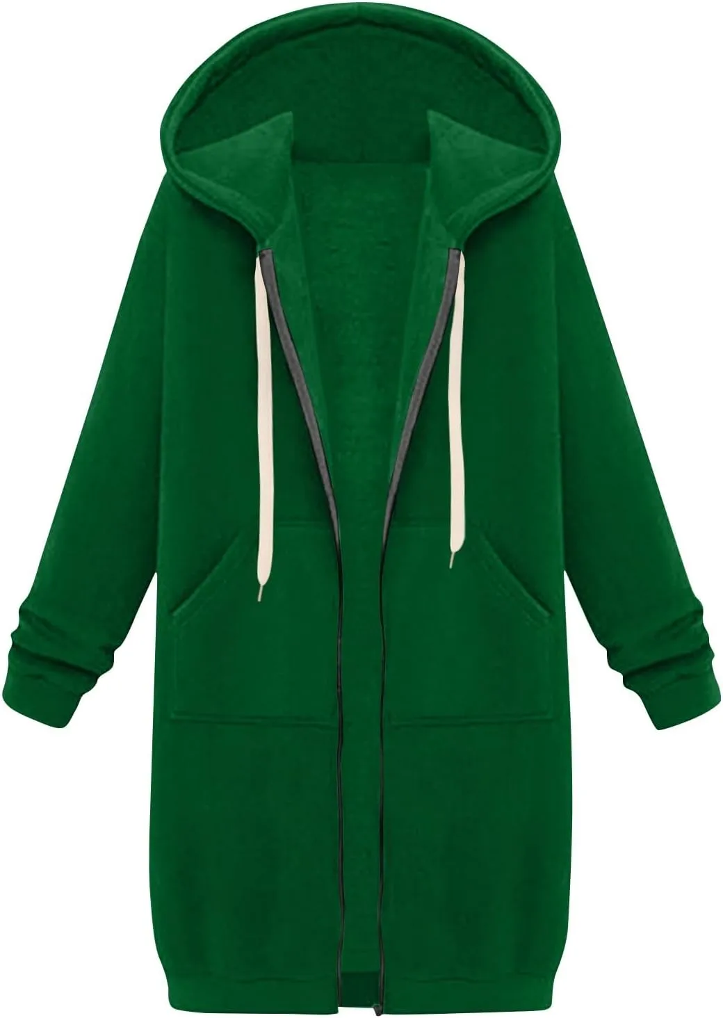 Zip Up Hoodie Women Long Sleeve Oversized Sweatshirts Casual Lightweight Fleece Jackets With Pockets